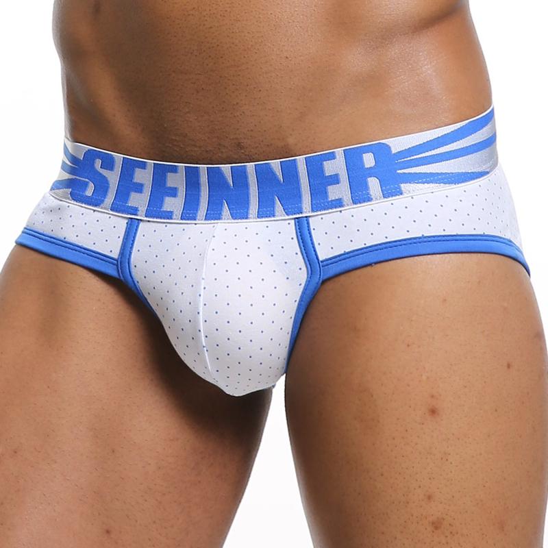 

Underpants Men Underwear Men's Sexy Print Briefs Bulge Pouch Bikini Jockstrap Low Waist Breathable Cotton Gay, Blue