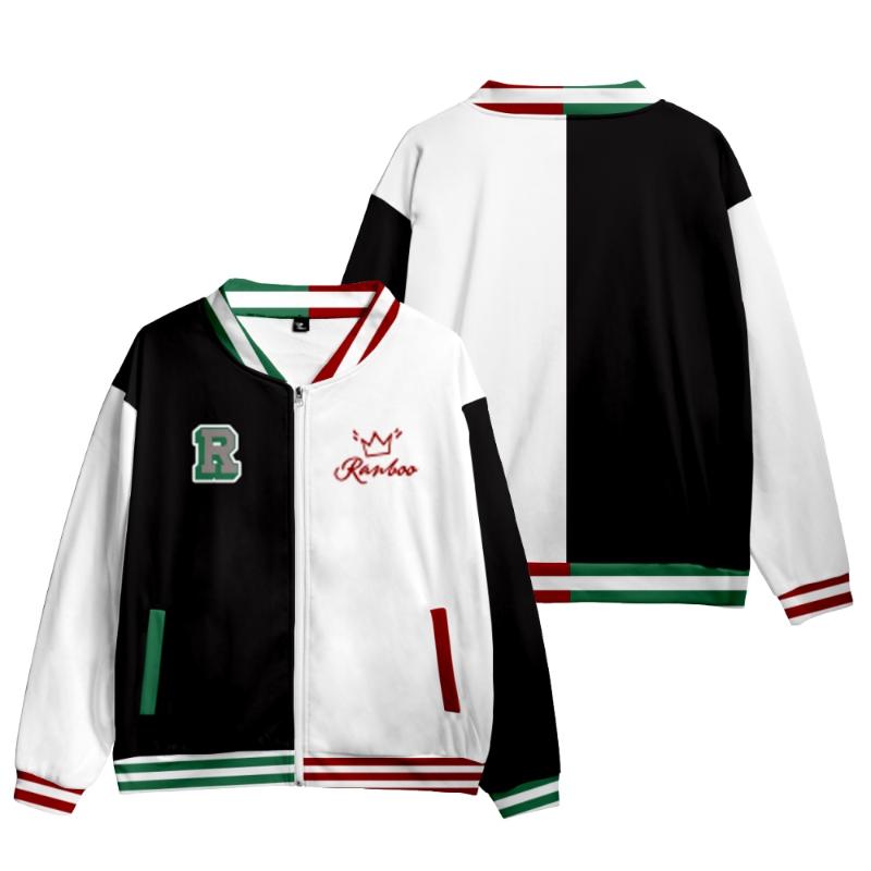 

Men's Jackets Ranboo Zipped Jacket Harajuku Sweatshirt 3D Print Tracksuit Fashion Baseball Uniform Unique Cosplay Anime Clothes Coat, Black;brown