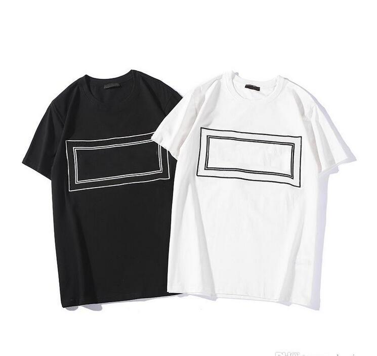 

Men's & Women's T-shirts 21 New Round Neck Breathable Trend Letter Style Tops Hot 3 Colors Size S-2XL, White;black