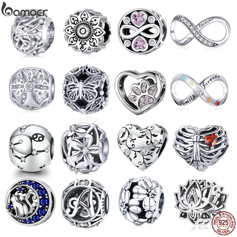 

Other Bamoer 925 Sterling Silver Blooming Lotus Metal Charm Fit Original Bracelet Bangle Girls DIY Jewelry Beads Gifts SCC1724