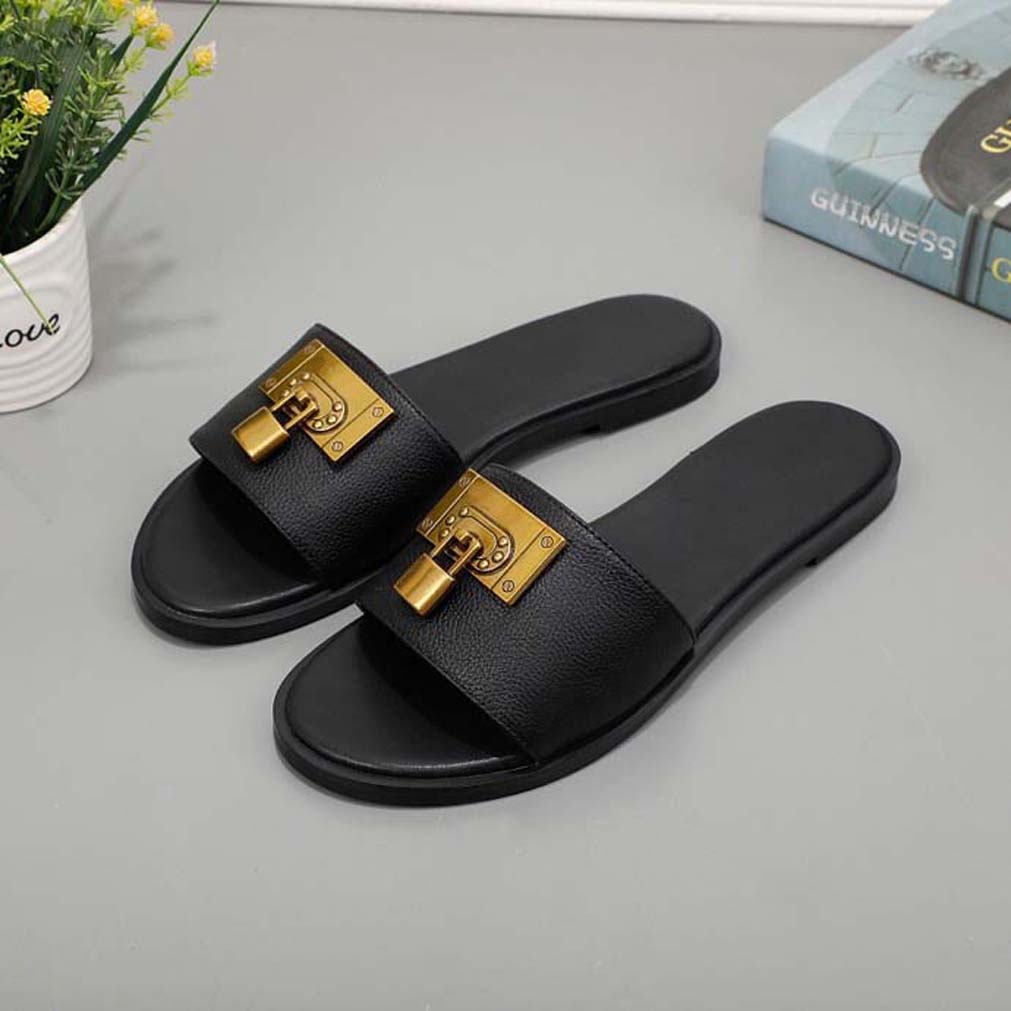 

High Quality Women Summer Rubber Sandals Beach Slide Fashion Scuffs Slippers Indoor Shoes Size EUR 35-42 With Box 09