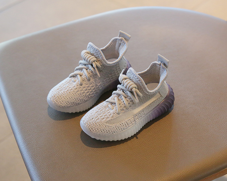 

Size 21-32 KIDS Shoes Sneakers with Luminous Sole Running Baby Shoes with Lights Children Led Luminous Sneakers for Baby, Gray