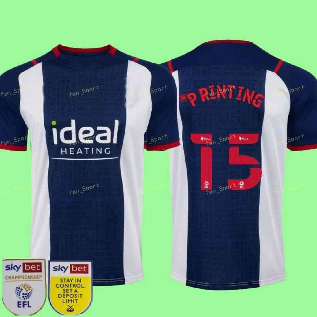 

21 22 West Soccer Jerseys LIVERMORE DIANG BRUNT Bromwich Albion home away 3RD 2021 2022 men and kids shirt football kit, Adult home