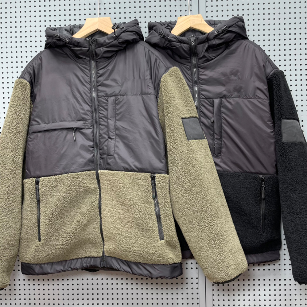 

Fashion Brand Face 1:1 Autumn Winter North Denali Hoodie Fleece Jacket Men and Women Leisure Sports Outdoor Warm Contrast Jacket, Black;brown