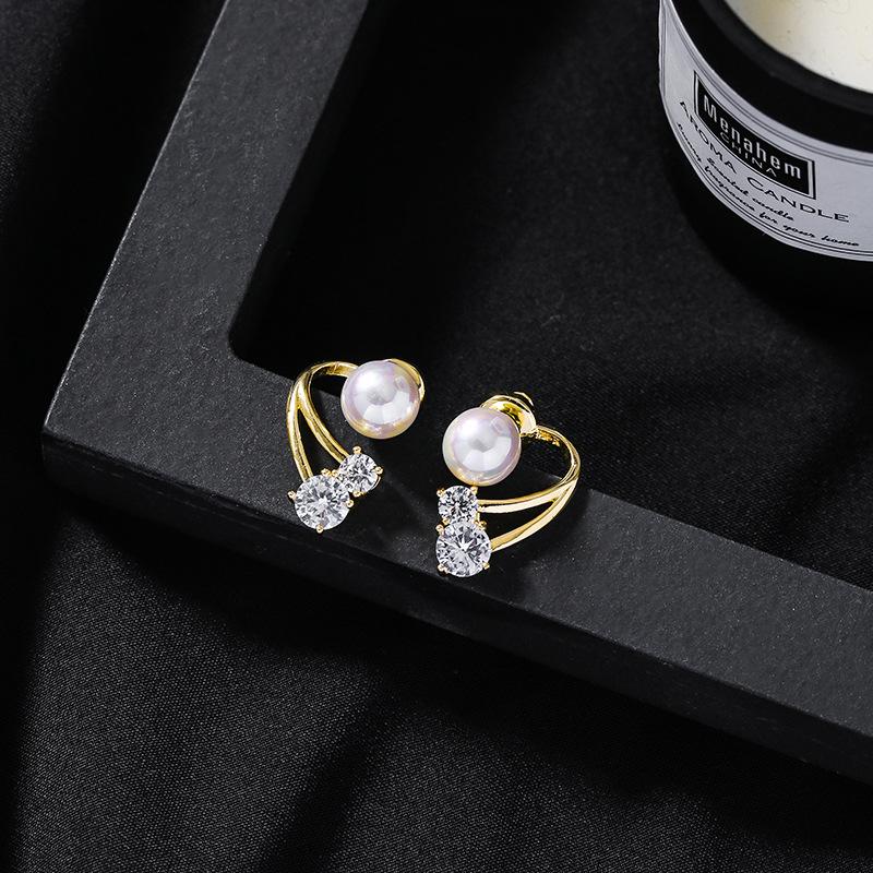 

Stud 2021 Fashion Female Women Trendy Earrings Small Elegant Korean Jewelry, Golden;silver