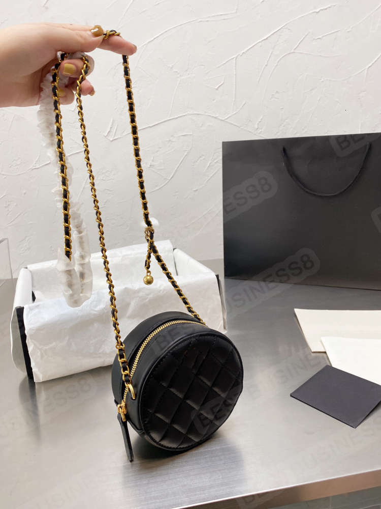 

Female designer diamond small round bag shoulder messenger summer ins wild net red size 12cm, Black