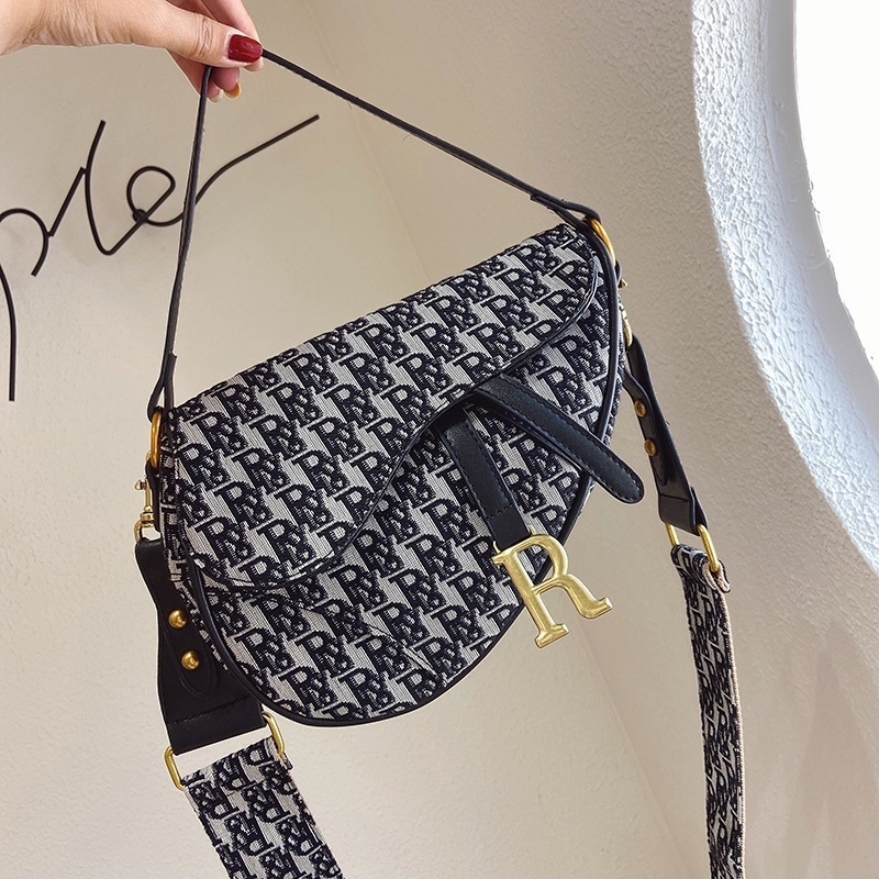 nouveau sac de selle en toile de la mode large bandoulière bande messenger sac portable sac de luxe