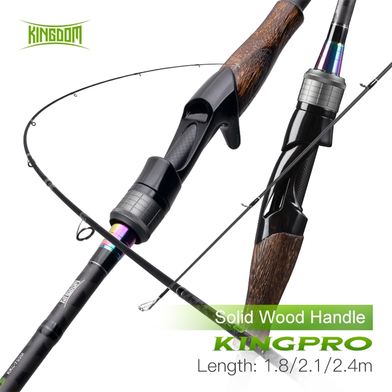 

Kingdom KING PRO Fishing Rods 1.8m 2.1m 2.4m UL/L M/ML M/MH Two Section Double Tips Spinning And Casting Feeder Travel Rod 220105