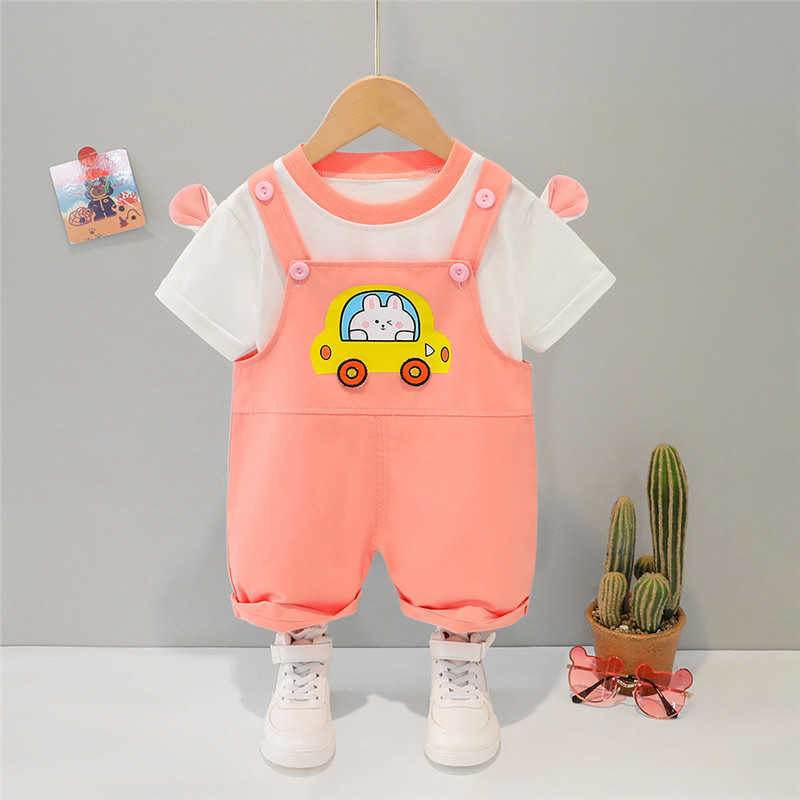 

0-5 Years Summer Boy Girl Clothing Set Casual Fashion Cartoon Active T-Shirt+ Pant Kid Children Baby Toddler 210615