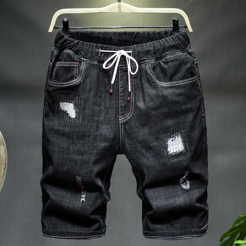 

2021 Summer Male Shorts Mens New Denim Fashion Casual Slim Fit High Quality Short Streetwear Jeans Plus Size Men Wseq, Beige