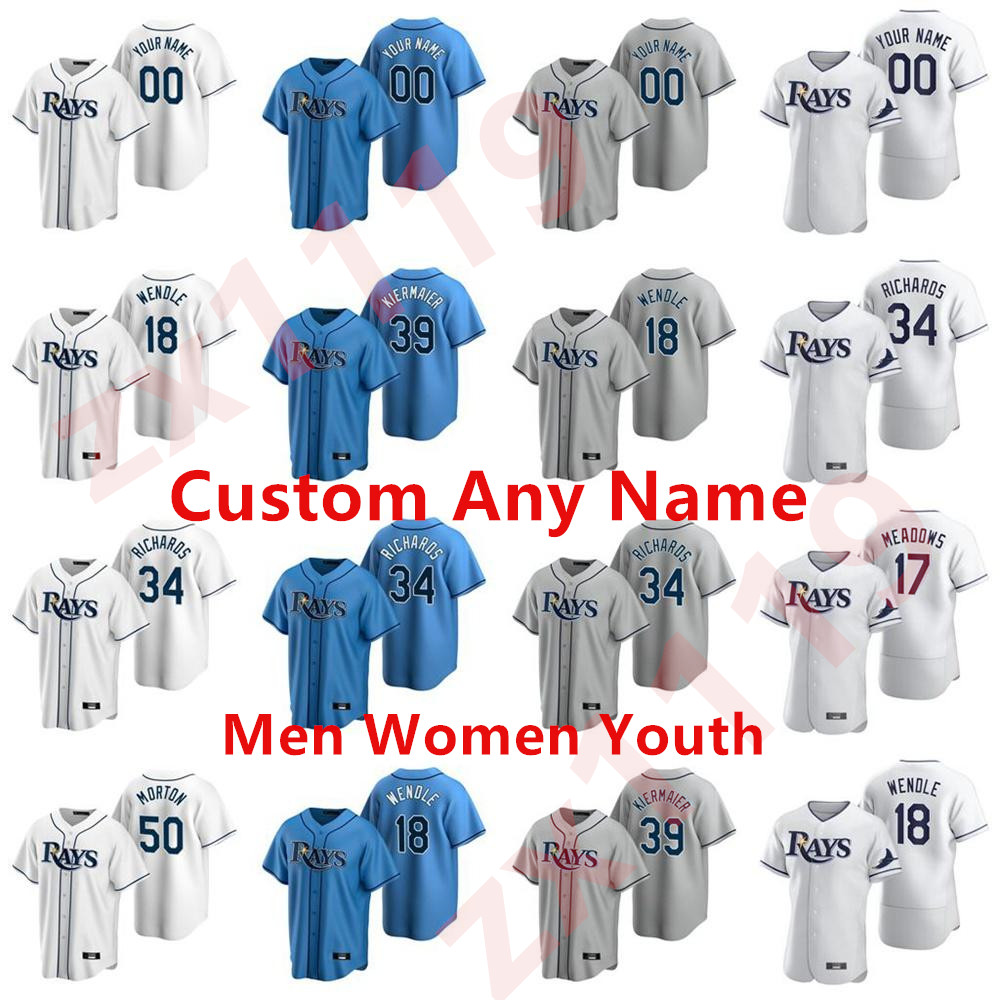 

2020 Tampa Bay Men Women kids World Series Wade Boggs Rays Evan Longoria Blake Snell Nick Bitsko Austin Meadows Carl Baseball jersey, As pic
