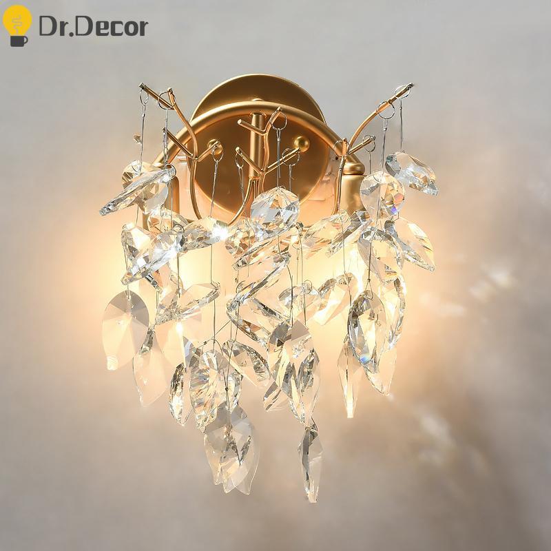 

Modern Crystal LED Wall Lights Bedroom Wall Sconce Lamp Living Room Bedside Lamp Dining Room Home Decorative Loft Lights