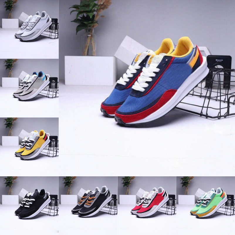 

2021 New Mens Running Sports Shoes LDV Waffle Women Black White Nylon Summit Green Blue Multi Racer Tripe Daybreak Trainers Varsity SNEAKERS, L301