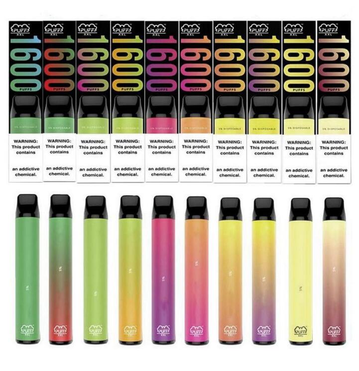 

Puff XXL Disposable Vape Pen 1600 Puff Pre Filled Pods Vape Cartridge Puff Bars e cigarette in stock