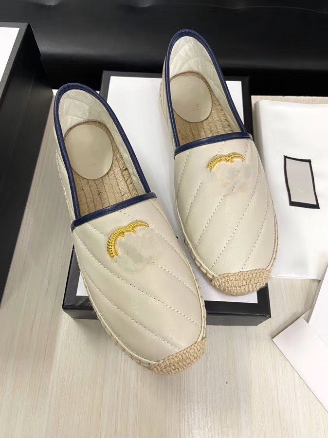 

High quality Brand designer espadrilles genuine leather Thick soles canvas women's Platform fashionflats Plus Size km01