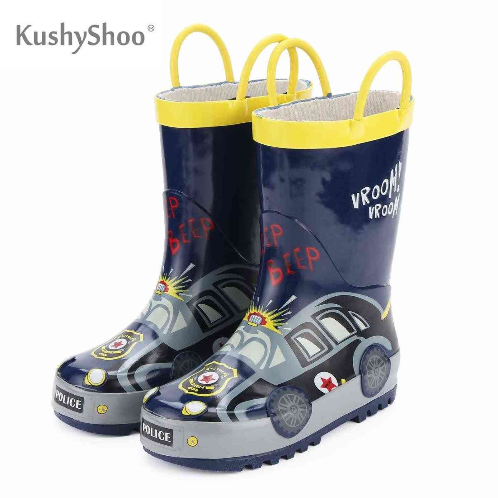 

KushyShoo Kids Rain Boots Boys Children Shoes Rainboots Loverly Waterproof Water Shoes Children's Rubber Boots Outside 211108, Dogs