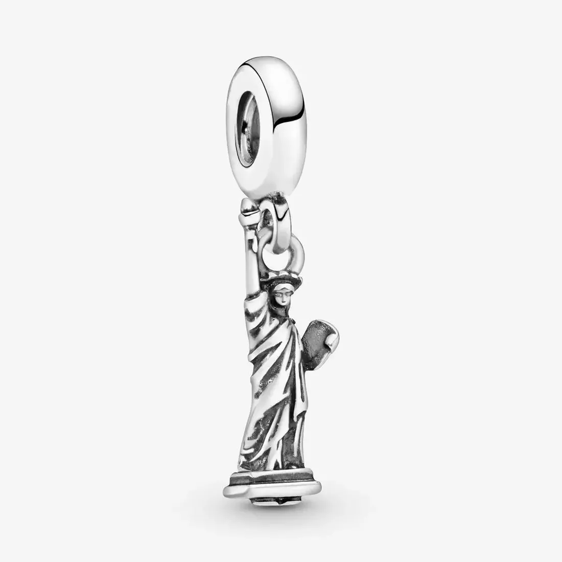

Designer Jewelry 925 Silver Bracelet Charm Bead fit Pandora New York Statue of Liberty Dangle Slide Bracelets Beads European Style Charms Be, Bronze;silver