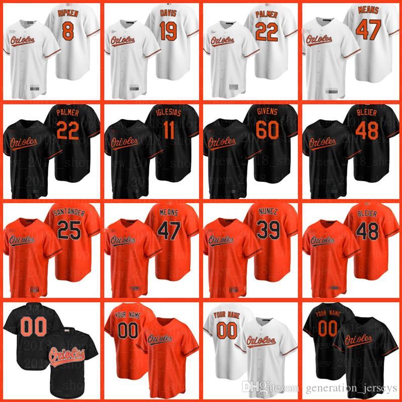 

Baltimore Orioles Jersey 16 Trey Mancini 19 Chris Davis Pedro Severino John Means Yolmer Sanchez Cedric Mullins Ryan Mountcastle Men, Blue;black