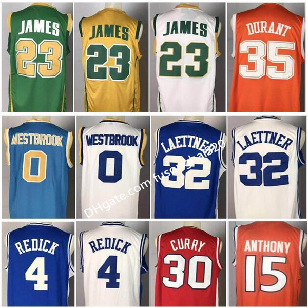 

College NCAA Bruins 0 Russell Westbrook Jersey Syracuse Orange 15 Carmelo Anthony 32 Christian Laettner High School Irish 23 Shirt Stitched, Black;red