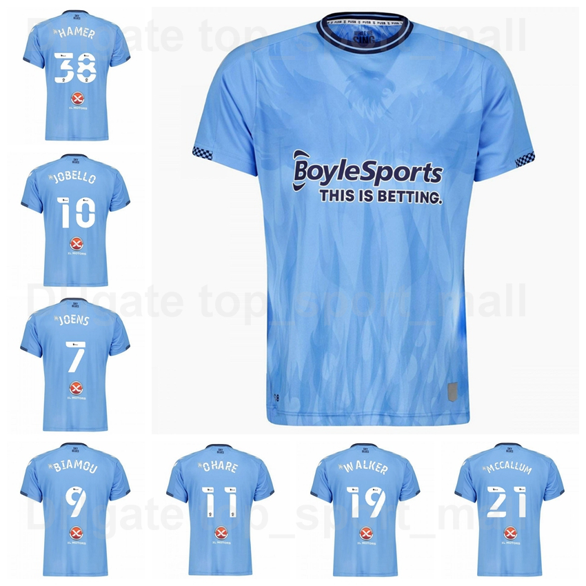 

2021 2022 Soccer Coventry City Jerseys 19 WALKER 24 GODDEN 38 HAMER 9 BIAMOU 10 OHARE 15 HYAM 26 SHIPLEY 17 GYOKERES 5 MCFADZEAN SHEAF MAATSEN DABO Football Shirt Kits, Blue