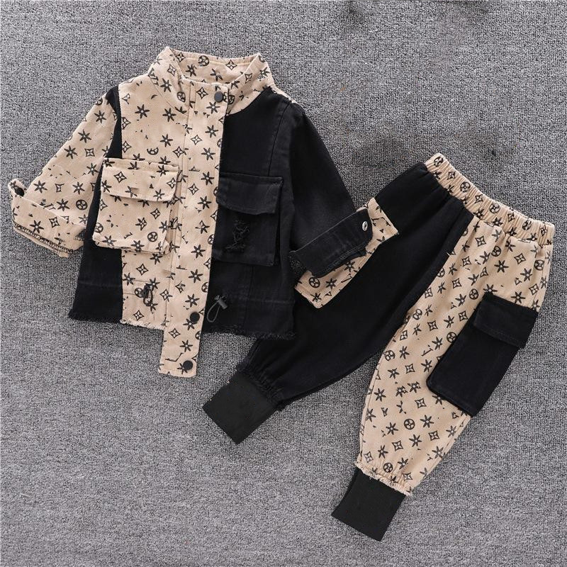 

Baby Clothes Boy Kids Luxury Designer Clothing Sets Girl Autumn Fashion children sportswear + pants 2 pieces 2021, White