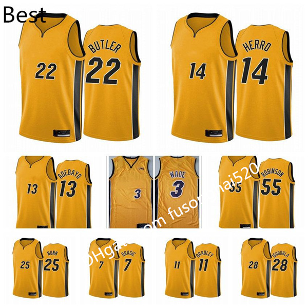 

Print Men's Women kids Any player 2021 2022 Jimmy Butler Tyler Herro Bam Adebayo Earned Edition Yellow #22 Custom Basketball Jersey, Black;red