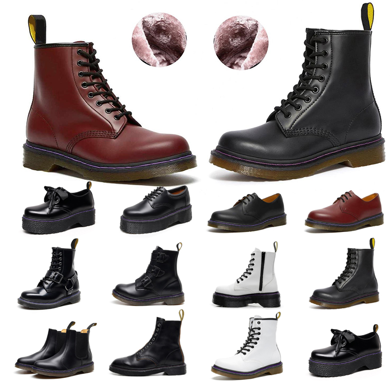 

Ankle Half men women Martin boots Smooth Leather Oxford Winter Shoes Black white Bordeaux Green Pumpkin Orange mens fashion platform boot size 36-44, #1