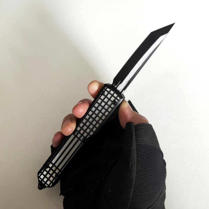 

High Quality Limited Custom Version Tactical Camping Knife Black Real M390 Blade Carbide CNC 7075Aluminum Handle Perfect Auto Pocket EDC Too