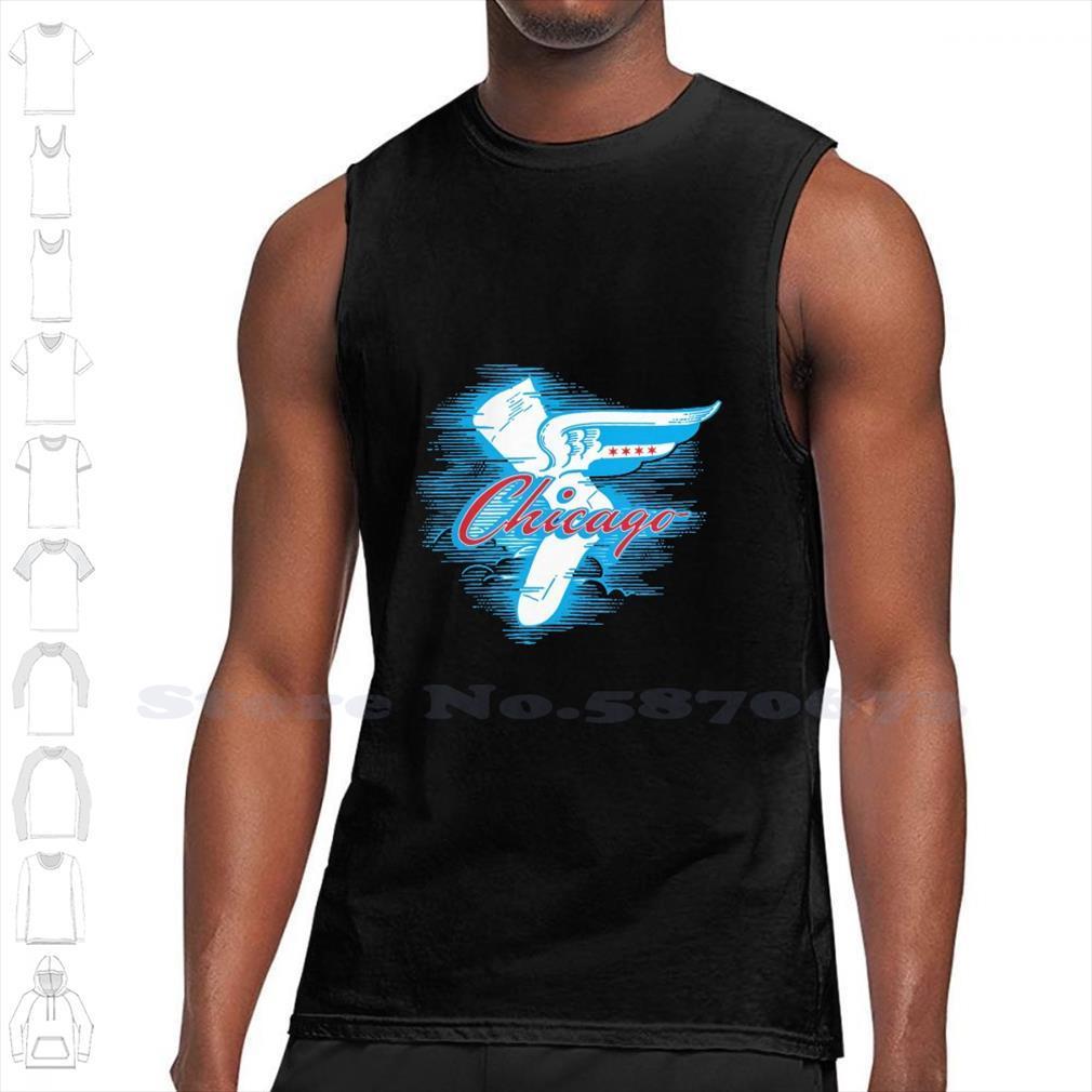 White Sox City Logo Summer Funny Tank Top Sleeveless Vest For Men Women Chicago Flag Blue Red-image-712917999