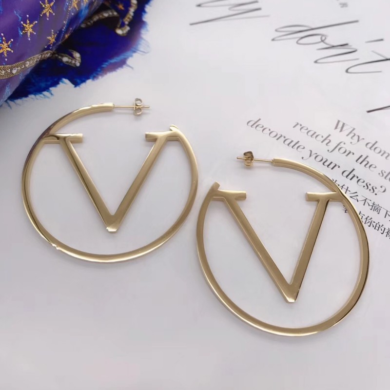 

5.2CM Big Size Never Fade Real 316L Stainless Steel Women Earrings Gold Silver Rose Colors Extravagant Hoops Party Gifts Fashion Earrings, Slivery;golden