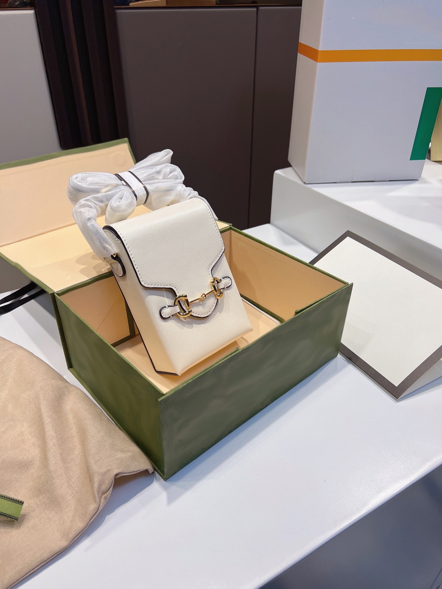 

[WITH BOX]2022 Horsebit 1955 mini bag Double G classic high quality designer luxury handbag purse small tote handbags shoulder bags Crossbodys series 11.5X17X4CM, More color