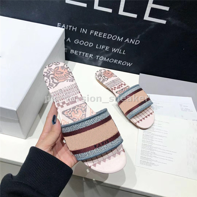 

Womens Summer Sandals Classic Knited Embroidery Beach Slide Slippers Square Toe Flip Flops Sexy Heels Ladies Flat Fashion Designs Open Toe S, Black