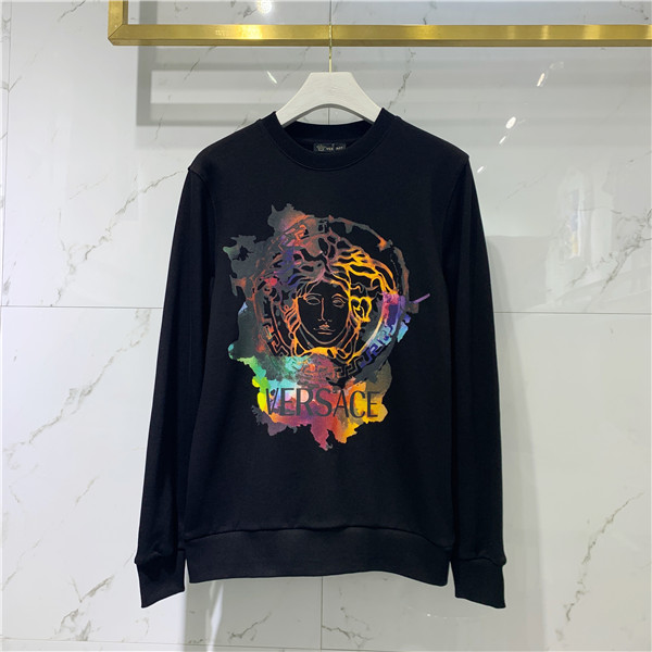 

2021 SS spring and summer new high-quality fashion brand clothing men's sweater printing pullover long-sleeved sweate2805, Black