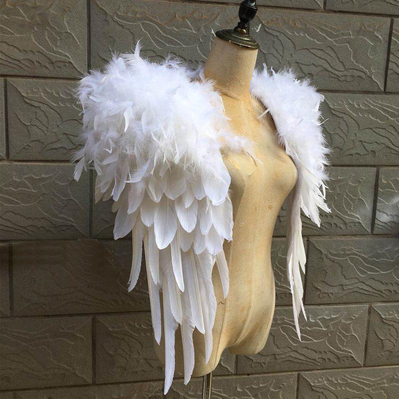 

Other Event & Party Supplies Custom Wei Mi Wing Props White Feather Shoulder Shawl Model Catwalk Show Pography Multi-color Optional Butterfl