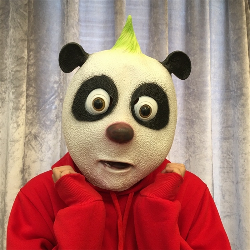 Panda tiktok mask, children's performance props Cosplay bear head cartoon animal doll shaking-image-735954332