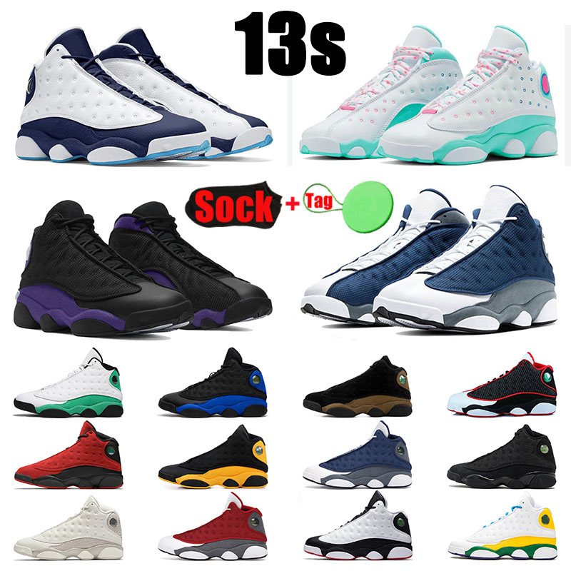 

2021 Newest Jumpman 13 Men's Trainers Basketball Court Purple Shoes Off Dark Powder Blue Hyper Royal Flint White Men Women 13s Sports Arrival Sneakers Classic, B31 40-47