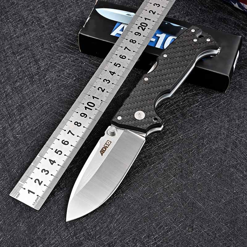 

M390 Cold AD10 steel folding knife carbon fiber AD15 outdoor camping hunting survival knife self defense tactical pocket knife ZT 0456 BM42