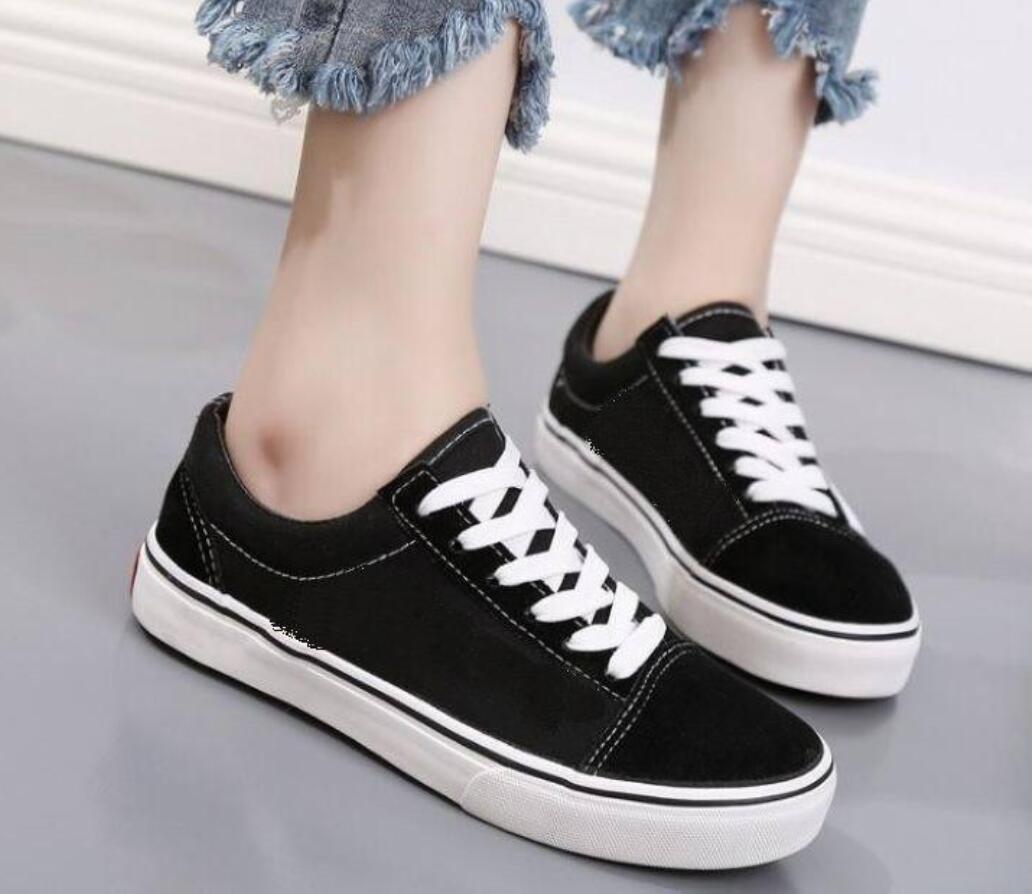 

DORP SHIPPING HOT Classics Old Skool Canvas Men Women Casual Shoes Classic Black White Skateboard Shoes