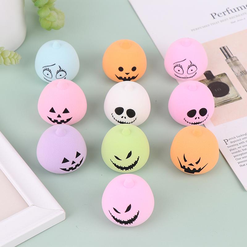 

Sponges, Applicators & Cotton 1Pcs Halloween Pumpkin Ghost Face Funny Sponge Makeup Egg Tools Beauty Tool