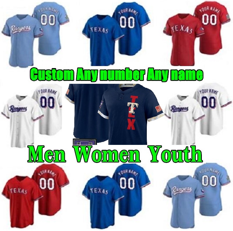 

New Men Women Youth Baseball Jerseys 5 COREY SEAGER MARCUS SEMIEN 53 ADOLIS GARCIA TEXAS IVAN RODRIGUEZ RANGERS ADRIAN BELTRE 44 KYLE GIBSON WILLIE CALHOUN Jersey