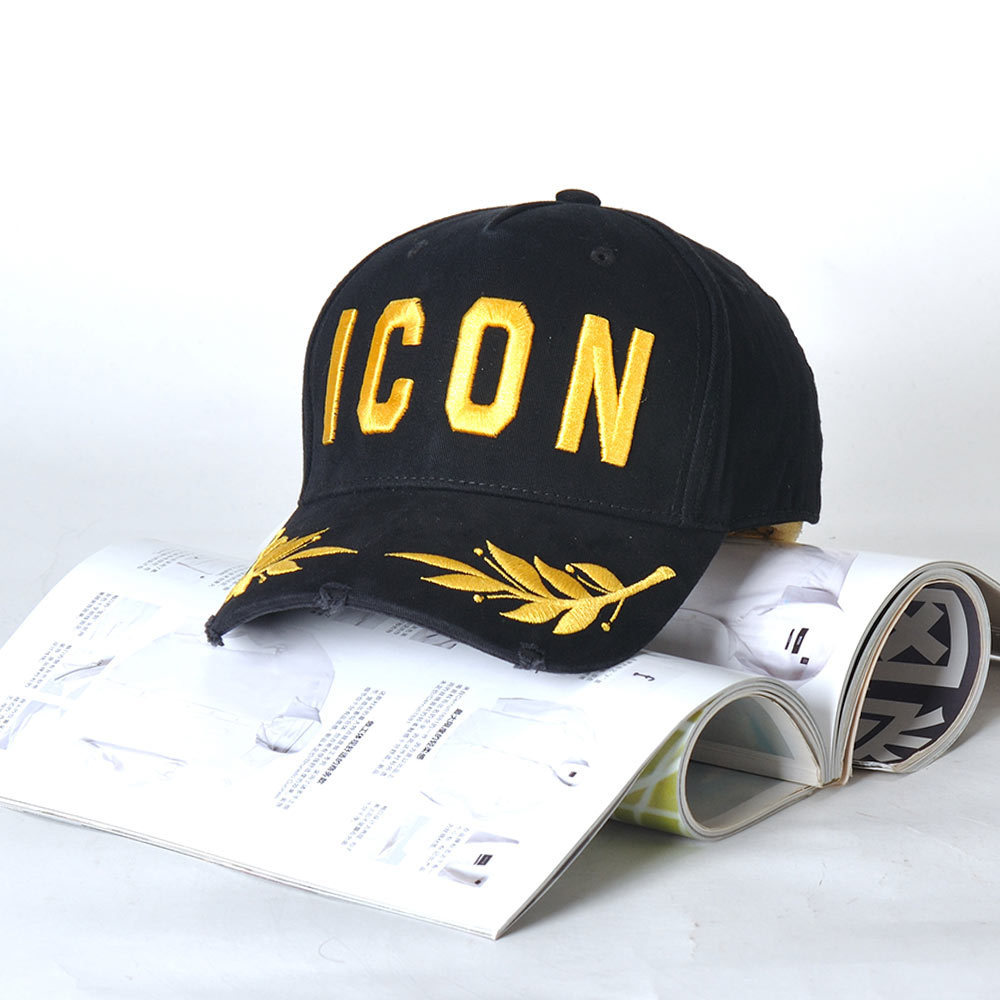 Caps Fashion Cap Dsq Letter Spring Universal Dome Wheat Ear Sun Proof Embroidered Korean Wide Brim Icon Baseball