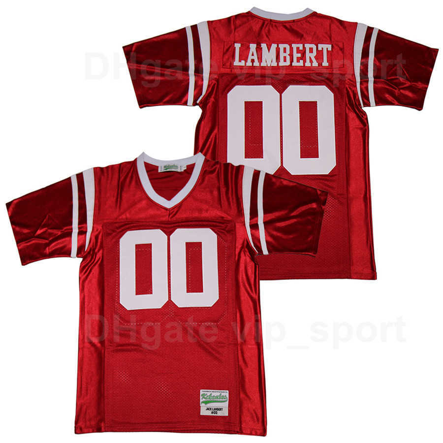 

Men Crestwood Football 00 Jack Lambert High School Jersey Breathable Sport Pure Cotton Team Color Red Stitched And Embroidery Excellent, 10 grey