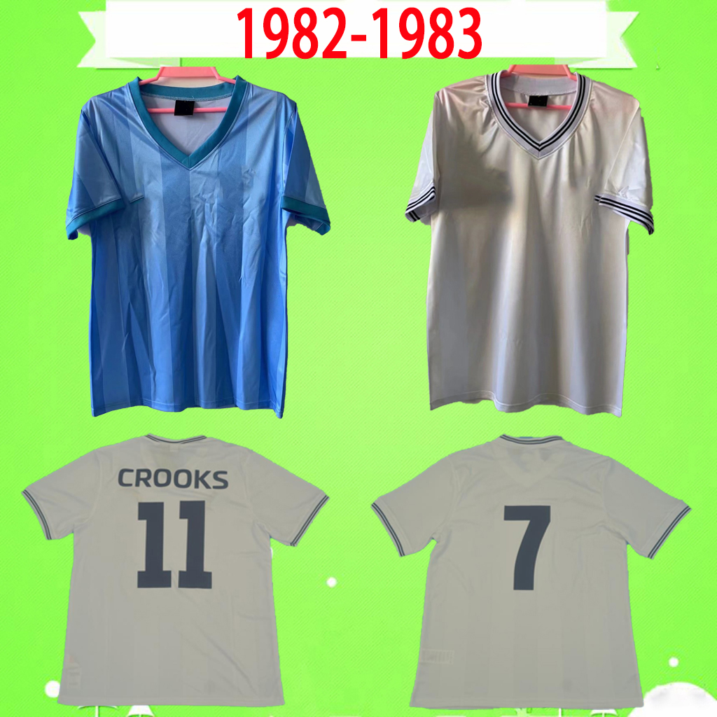

1982 1983 Retro Soccer jerseys TOTTENHAM vintage SPURS CROOKS 82 83 Camiseta de futbol HOME AWAY BLUE WHITE football shirt classic uniforms S-2XL top, 82/83 home