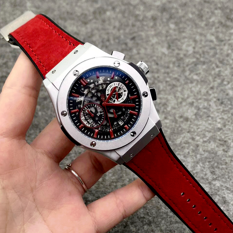 

7-2Men analog watch 40mm quartz movement date calendar all dial work leather strap orologio uomo luxury montre de luxe designer watches