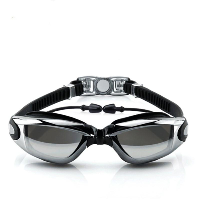 

Hot sale swimming goggles with earplugs adult silicone swimming pool glasses anti-fog men's and women's glasses summer water ear