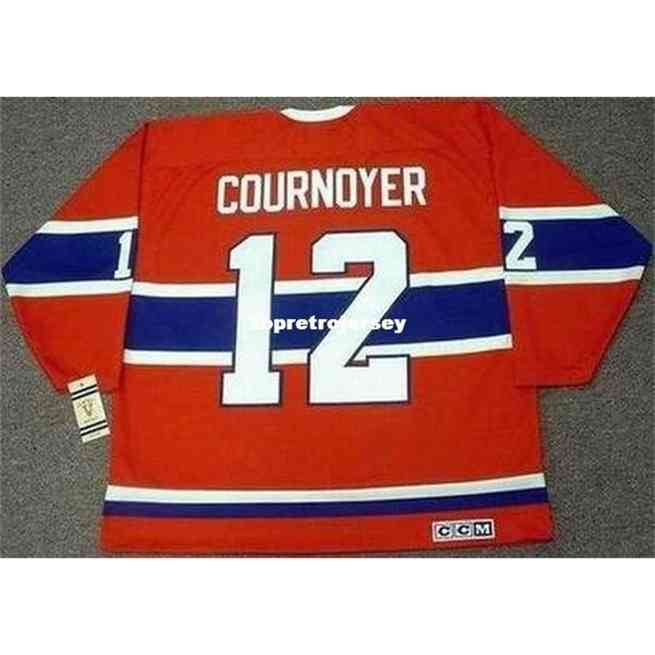

Wholesale Mens Yvan Cournoyer 1968 Ccm Vintage Cheap Retro Hockey Jersey, Red