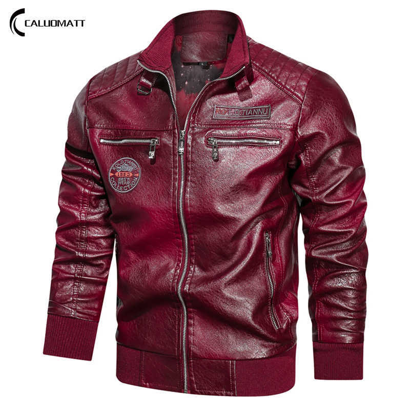 

Men's PU Jackets Leather Zipper Bomber Jacket Leather for Men Fashion Stand Slim Thin Trendy Clothes Male Overcoat 211018, Nmg0105 black