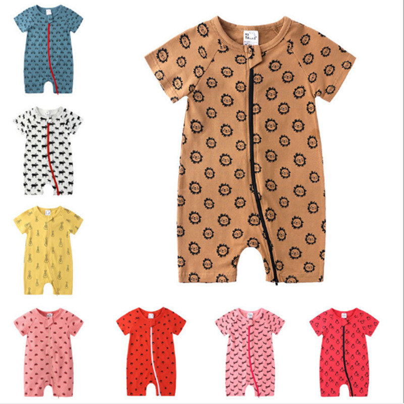 

2021 New Tales 27 Designs Summer Cotton Romper Suit Newborn Infant Boys Girls Overall Kids Loungewear Baby Short Jumpsuit 5yvd, As picture
