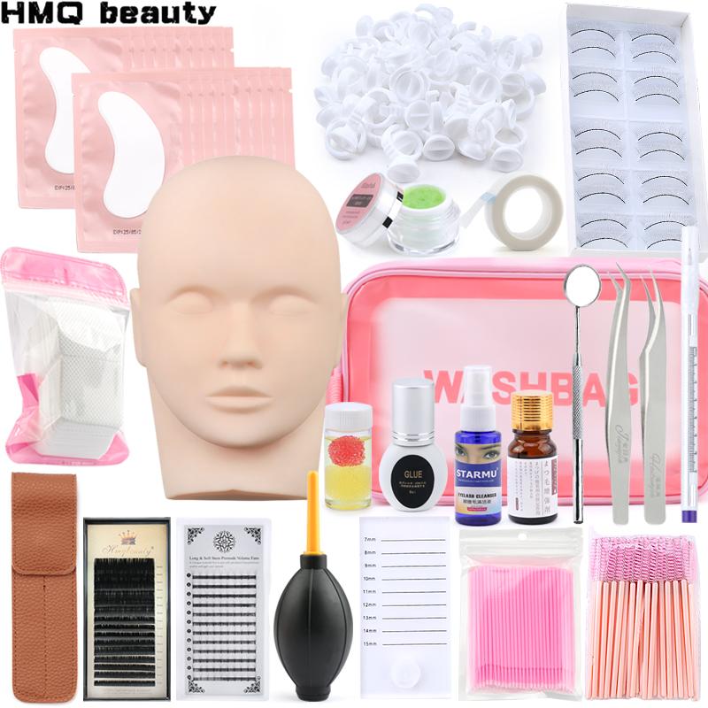

False Eyelashes 468Pcs Eyelash Extension Set Brush Tweezers Eye Pad Glue Tape Faux Cils Grafting Tools Kit Lash Supplies