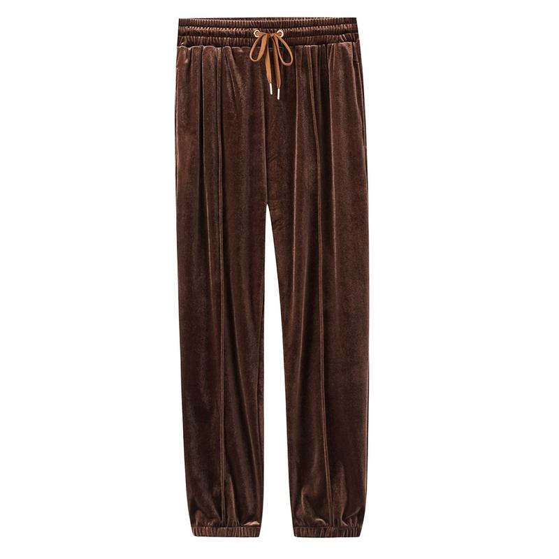 

Men's Pants Men Women Velvet Velour Jogger Jogging Sport Running Gym Homewear Sweat, Black